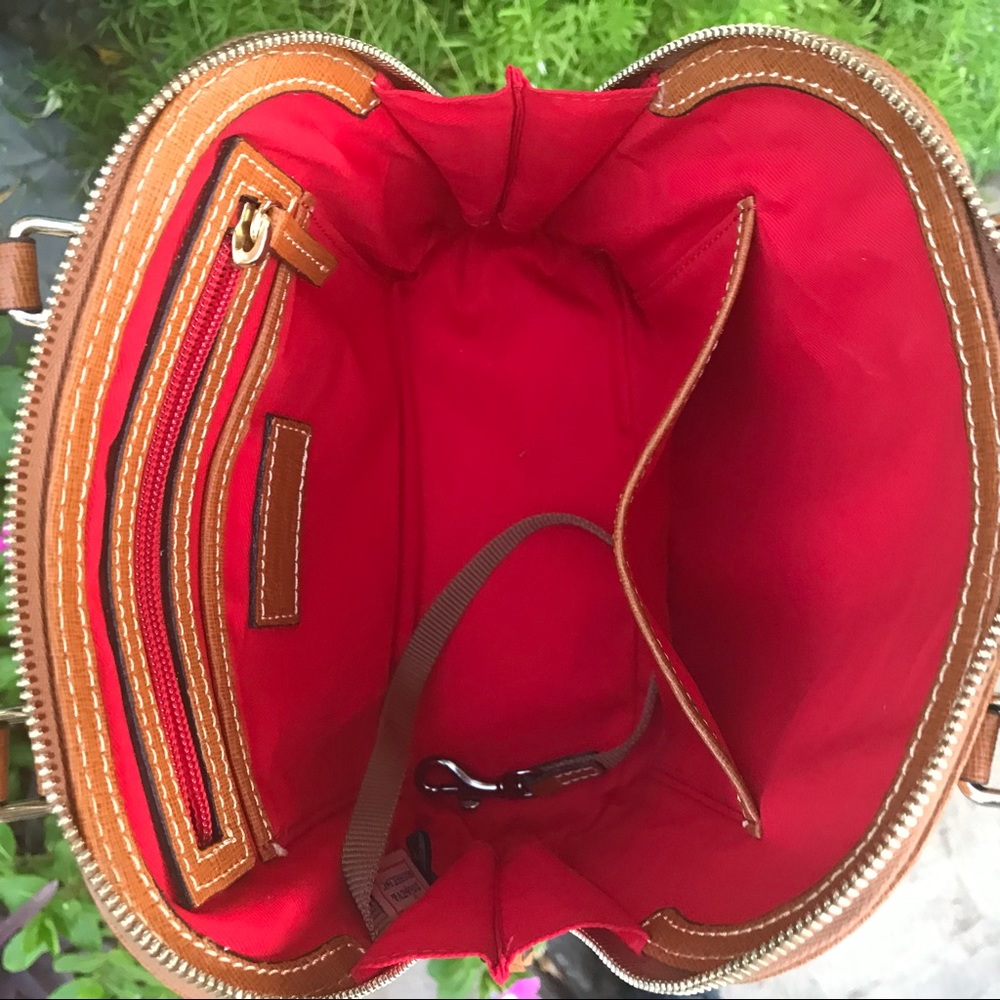 Dooney & Bourke Camel Leather Mini crossbody Bag - Picture 10 of 13